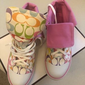 Women Multi color high top sneakers size 7.5